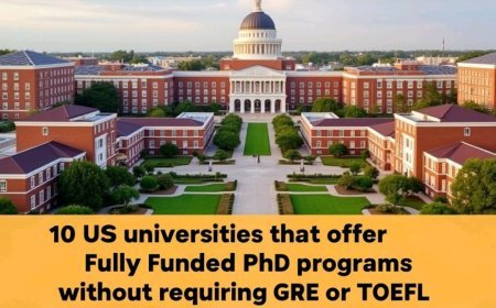 10 Fully-Funded PhD Programs in the USA Without GRE or TOEFL