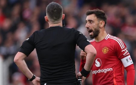 'Poor Decision' - Bruno Fernandes Rues Red Card In 3-0 Defeat To Spurs