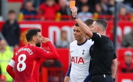 Bruno Fernandes Has Red Card Against Spurs Rescinded