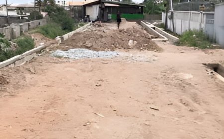 Residents of Teshie Adjetey Kanton Left 'Caged' at Home as Road Contractor Abandons Project