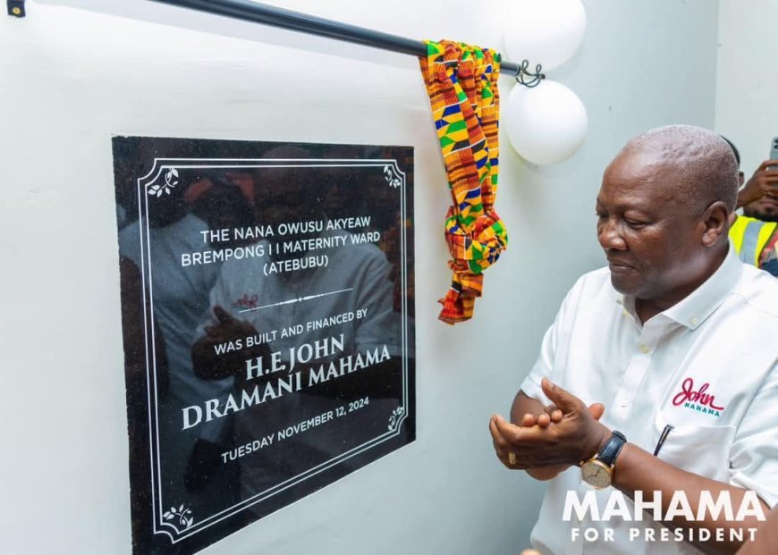 John Mahama Builds Maternity Facility for Atebubu