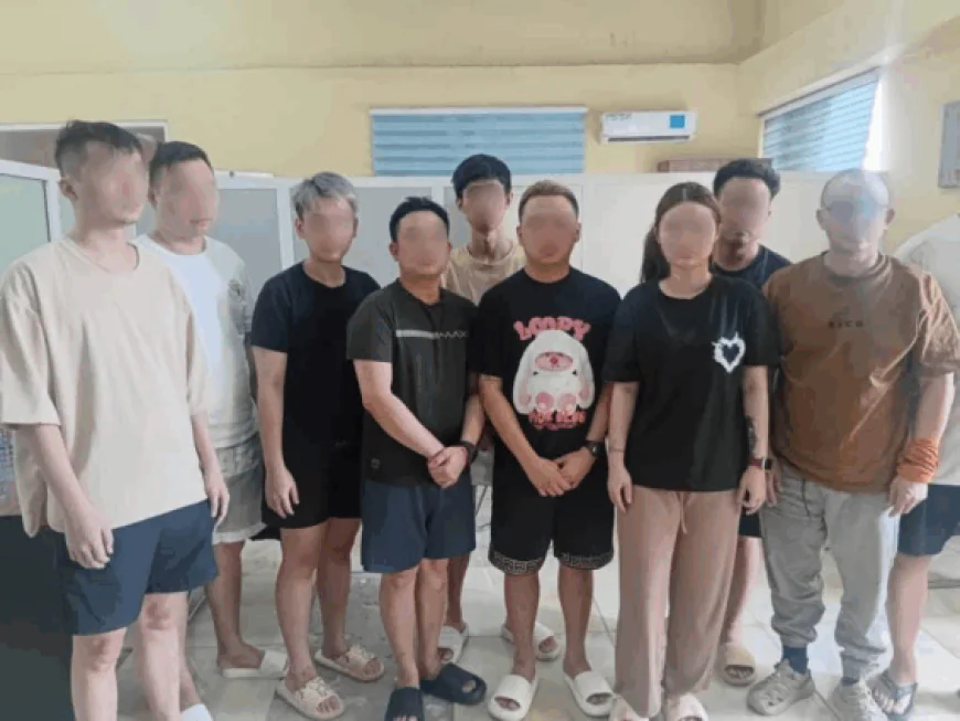 Ghana Police, GRA Arrest 10 Foreign Nationals in Cybercrime Operation at Weija