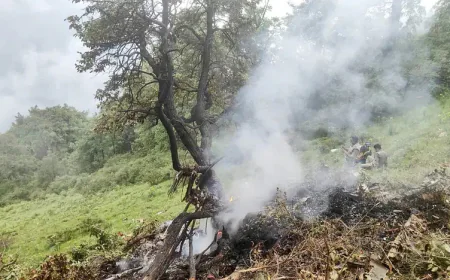 Another Tragedy: Helicopter Crash in Uttarakhand Kills Seven, Including Toddler, Amid Bad Weather