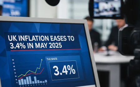 UK Inflation Eases to 3.4% in May as Markets Eye Bank of England Rate Decision