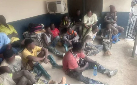 Police Clamp Down on Galamsey in Wassa: 23 Arrested, 64 Changfans Seized.