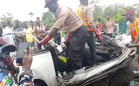 Five Killed in Multi-Vehicle Crash on Ibadan-Lagos Expressway Near Soka