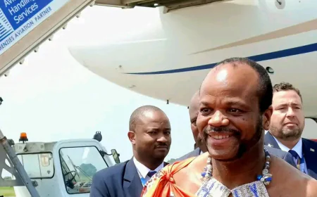 King Mswati III Arrives in Ghana for Four-Day State Visit