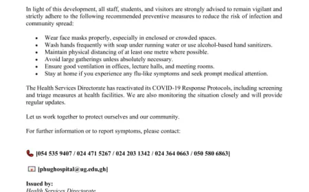 June 2025 COVID-19 Resurgence Hits University of Ghana – Health Notice Issued