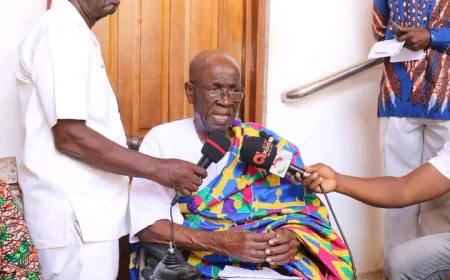 “This Visit Will Make Me Walk Again” – Agya Koo Nimo Moved to Tears as Mahama Honours Him