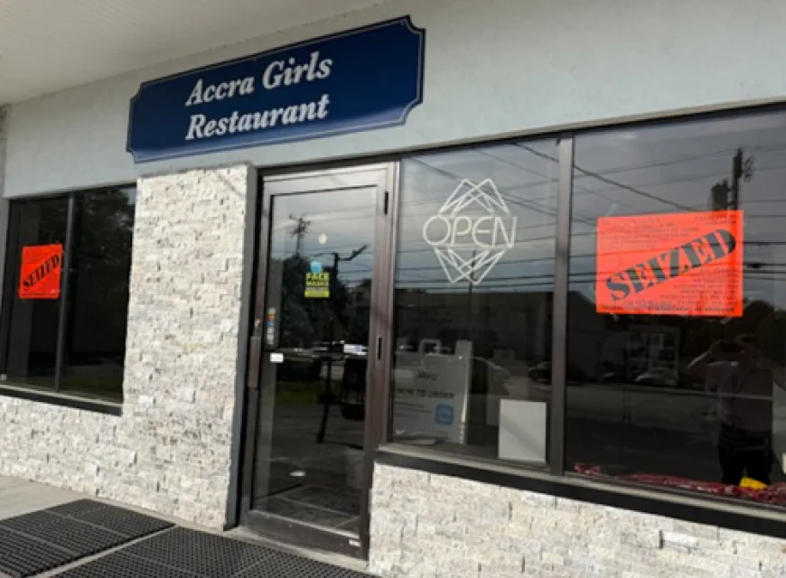 The US government seized a Worcester restaurant that served Ghanaian food because the taxes were not paid