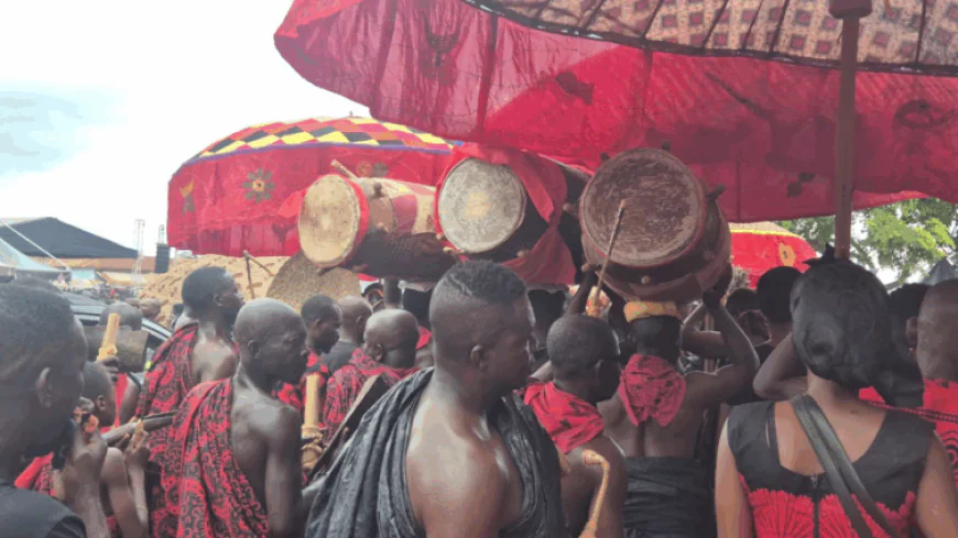 A Nation Bows to Royal Legacy: Asantehene Leads Grand Farewell for Late Mamponghene Daasebre Osei Bonsu II