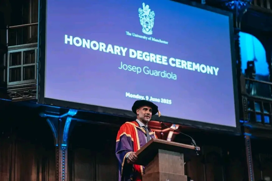Pep Guardiola Awarded Honorary Degree by University of Manchester for Sporting and Civic Impact