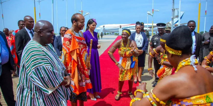 Historic Royal Visit: Eswatini’s King Mswati III Meets Otumfuo Osei Tutu II in Ghana