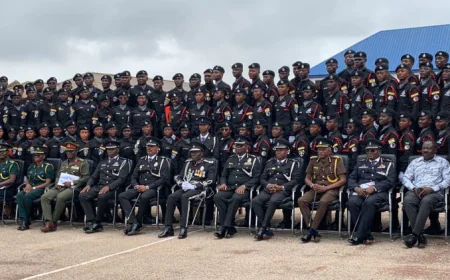 Ghana Police Service Welcomes 545 New Recruits, Readying Force for 24-Hour Economy Security