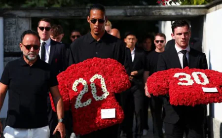 A Somber Farewell: Photos from the Funeral of Diogo and Andre Jota