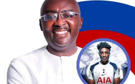 Bawumia Hails Kudus’ £55m Move to Tottenham Hotspur