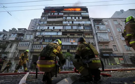 Massive Russian Attack on Kyiv Kills Two, Injures 16