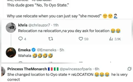 She Relocated... to Oyo? X Users Debate Relocation with Humor