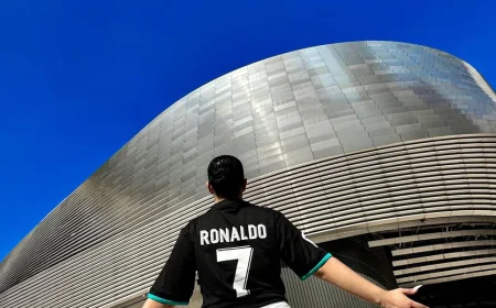 Viral Alert: Woman in Ronaldo Jersey Breaks the Internet Outside Santiago Bernabéu