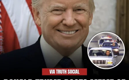 Trump Shares Viral Meme of Himself & J.D. Vance Chasing Obama in O.J. Simpson’s White Bronco