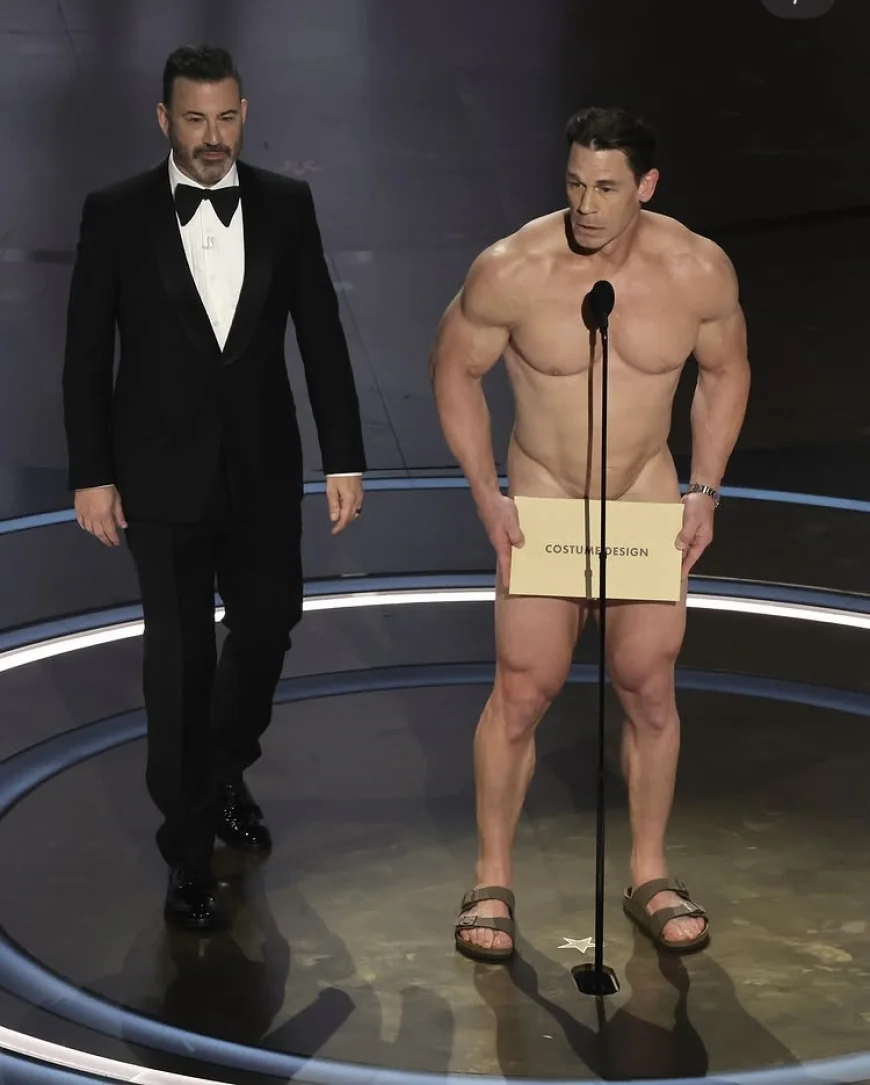 John Cena Walks the Oscars Stage Completely Naked - Audience Left Speechless