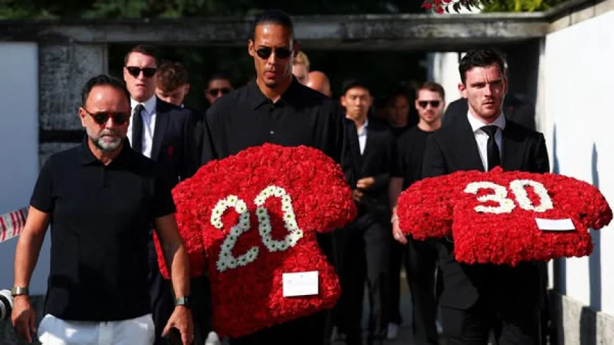 A Somber Farewell: Photos from the Funeral of Diogo and Andre Jota