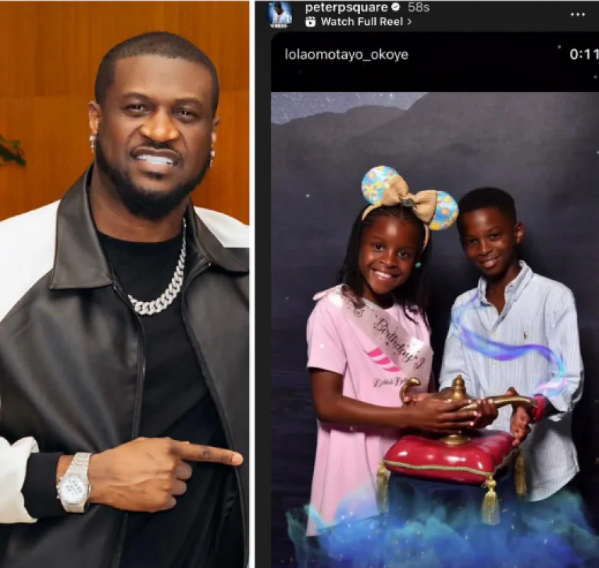Peter Okoye & Lola Set Differences Aside to Celebrate Paul's Twins' Birthday