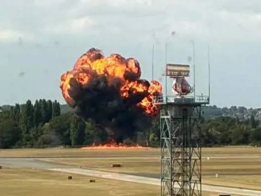 Plane Crashes After Takeoff from Southend Airport, Erupts in Fireball