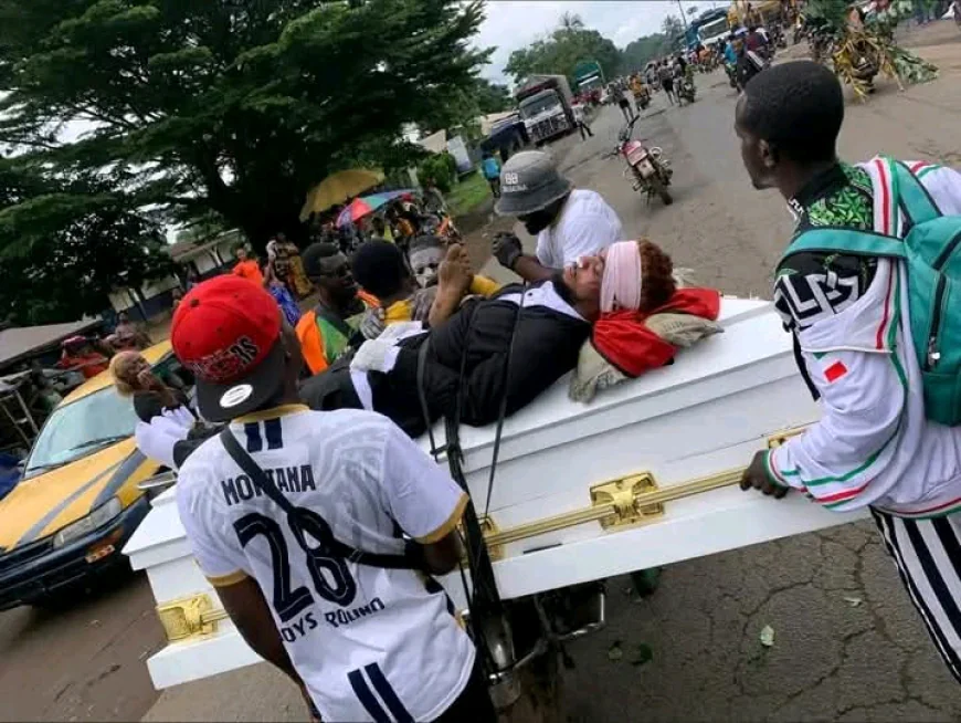 UNUSUAL FUNERAL PROCESSION IN TIKO TOWN, CAMEROON SPARKS DEBATE