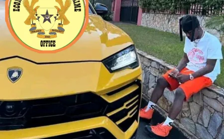 Shatta Wale’s Lamborghini seized in joint EOCO-FBI probe