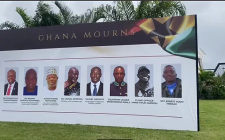 Ghana to Hold State Funeral for Helicopter Crash Victims on Friday, August 15