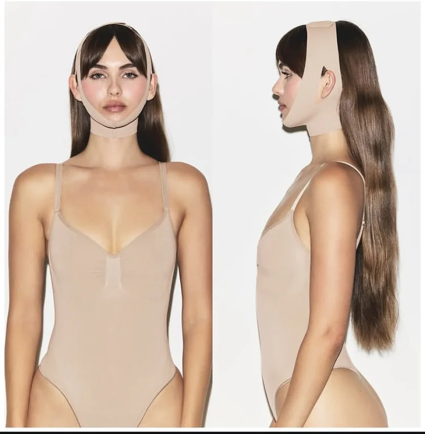 SKIMS Unveils “Ultimate Face” Wrap Promising Sculpted Jawline with Collagen-Infused Fabric