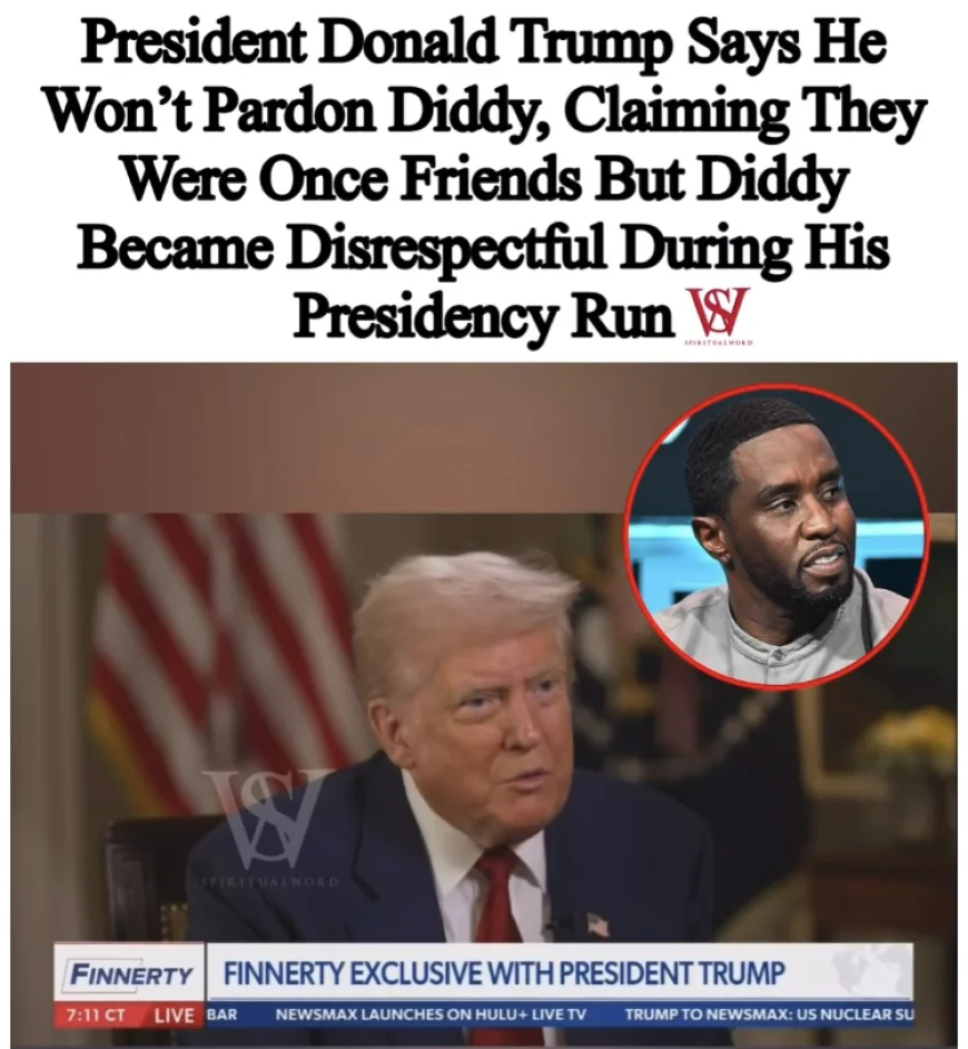 Trump Says Pardoning Diddy Is “More Difficult” After Past Hostility