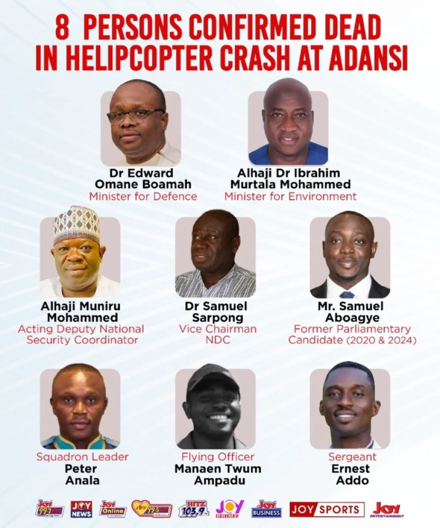 President Mahama Delivers Heartfelt Tribute to Helicopter Crash Victims
