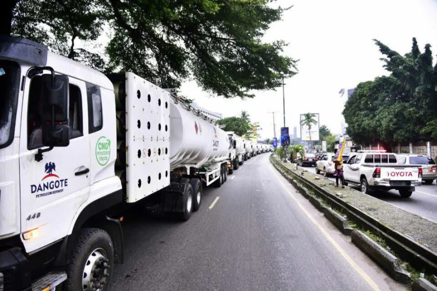 Ahead of August 15 Launch: Dangote Refinery Receives CNG Trucks for Fuel Distribution