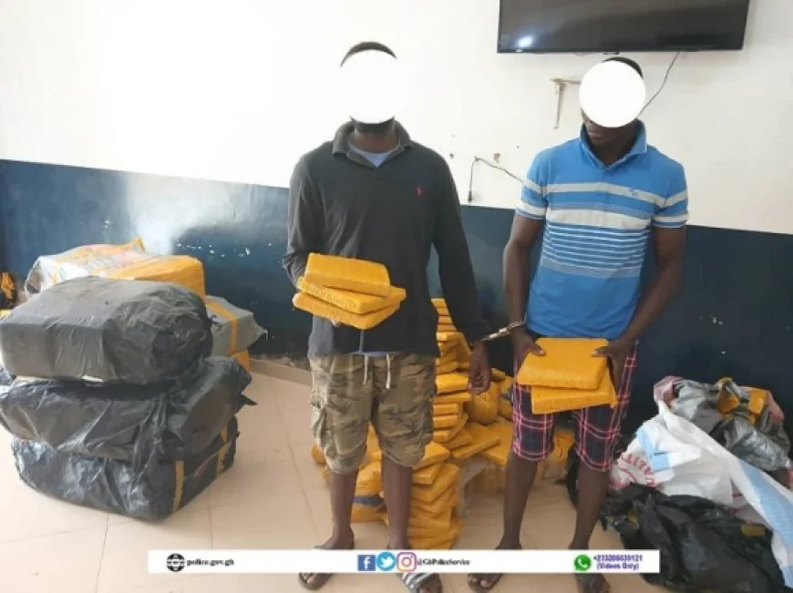 Two Arrested with 519 Parcels of Suspected Indian Hemp at Gomoa Nyanyano