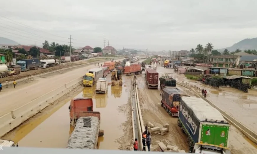 Commuters, Travellers, Trucks Stranded in Massive Gridlock on Ofankoror–Nsawam Road