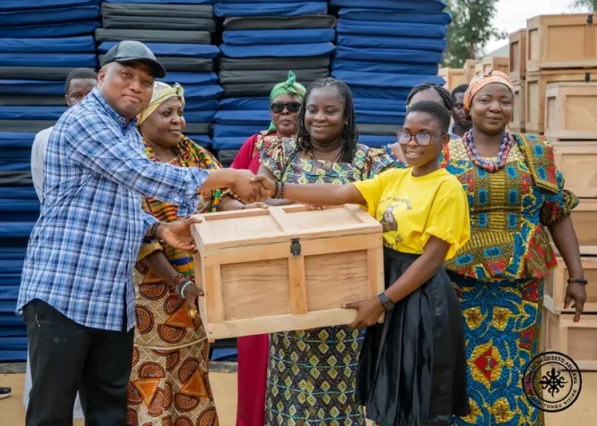 Ablakwa donates Free Mattresses & chop boxes to 2,207 North Tongu students