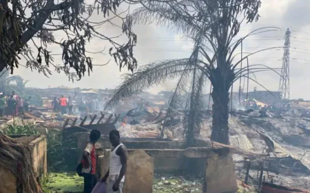 Fire Ravages Aboabo Extension, But Nearby Homes Spared by GNFS Action