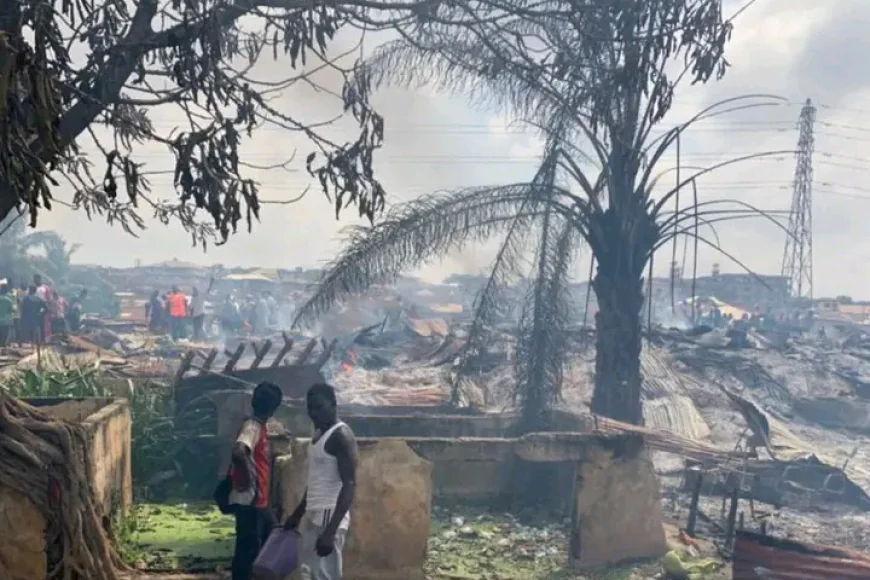 Fire Ravages Aboabo Extension, But Nearby Homes Spared by GNFS Action