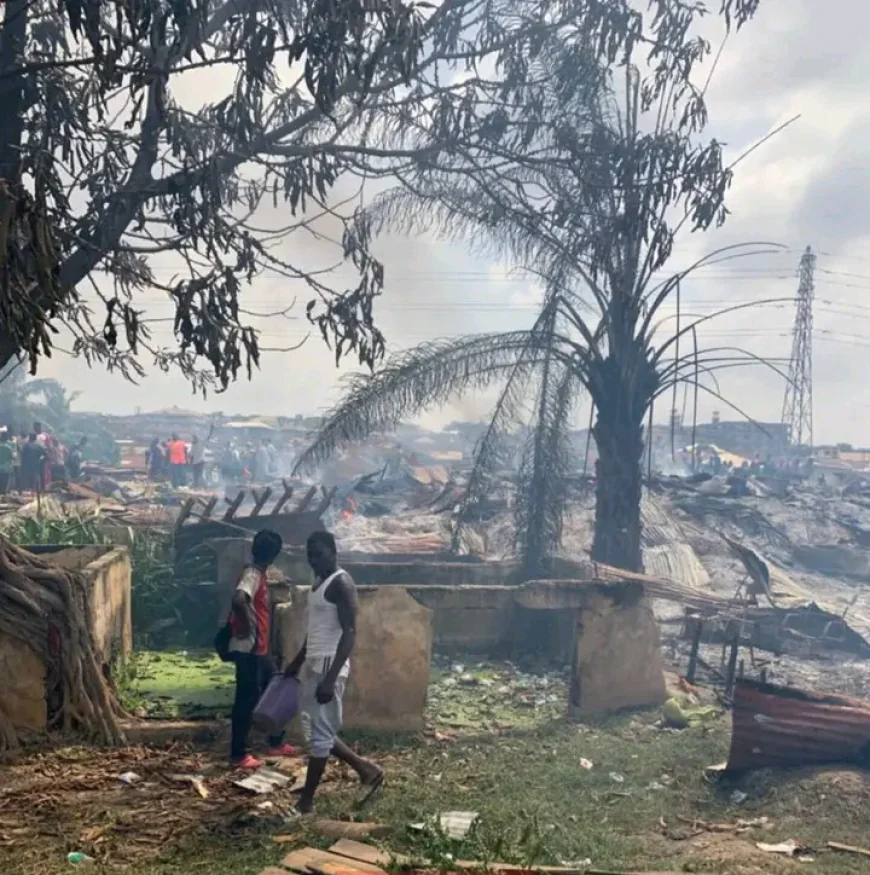 Fire Ravages Aboabo Extension, But Nearby Homes Spared by GNFS Action