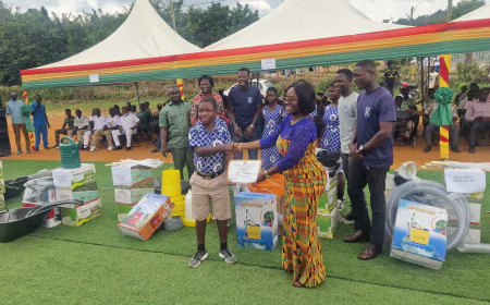 OKANTA PRESBY BASIC SCHOOL CROWNED AS THE BEST SCHOOL IN AGRICULTURE IN ABUAKWA SOUTH MUNICIPAL
