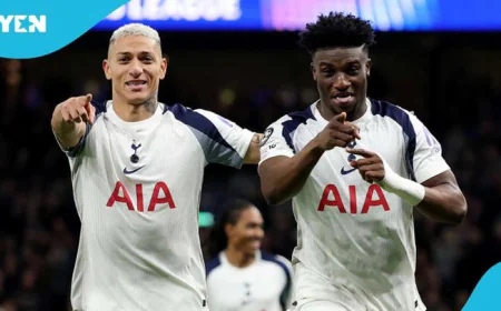Mohammed Kudus Scores First Champions League goal Since 2022 with Tottenham Hotspur