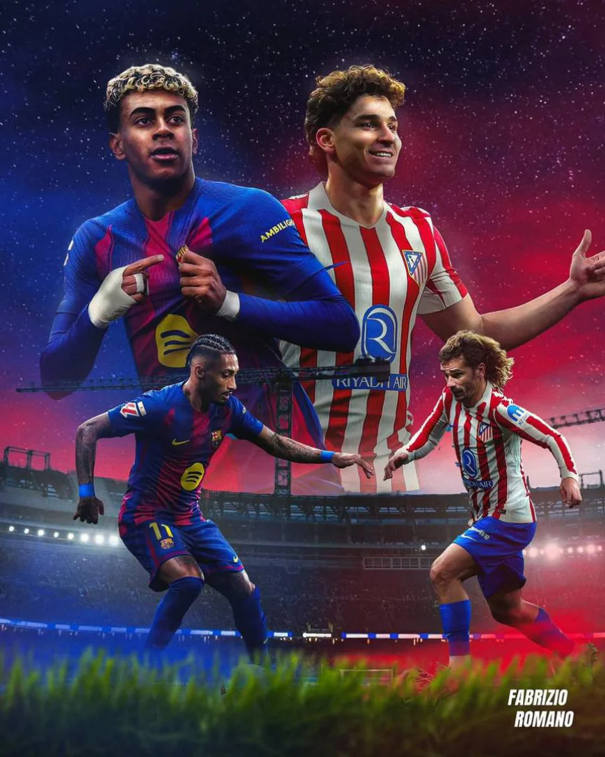 THE HIGHLY ANTICIPATED CLASH BETWEEN BARCELONA AND ATLETICO MADRID IS HERE