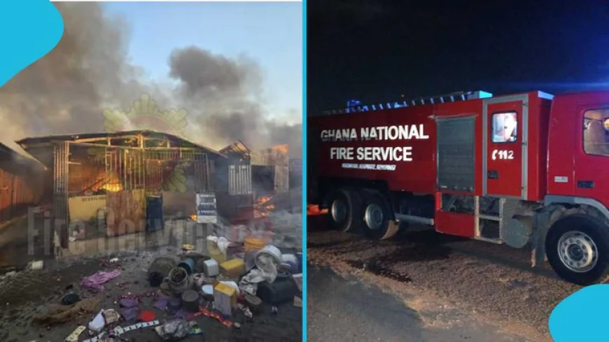 Fire Destroys Property at Kasoa New Market