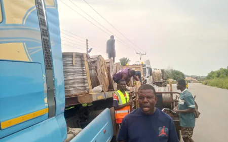 Tano South MCE, Emmanuel Frimpong applauded by his constituents.
