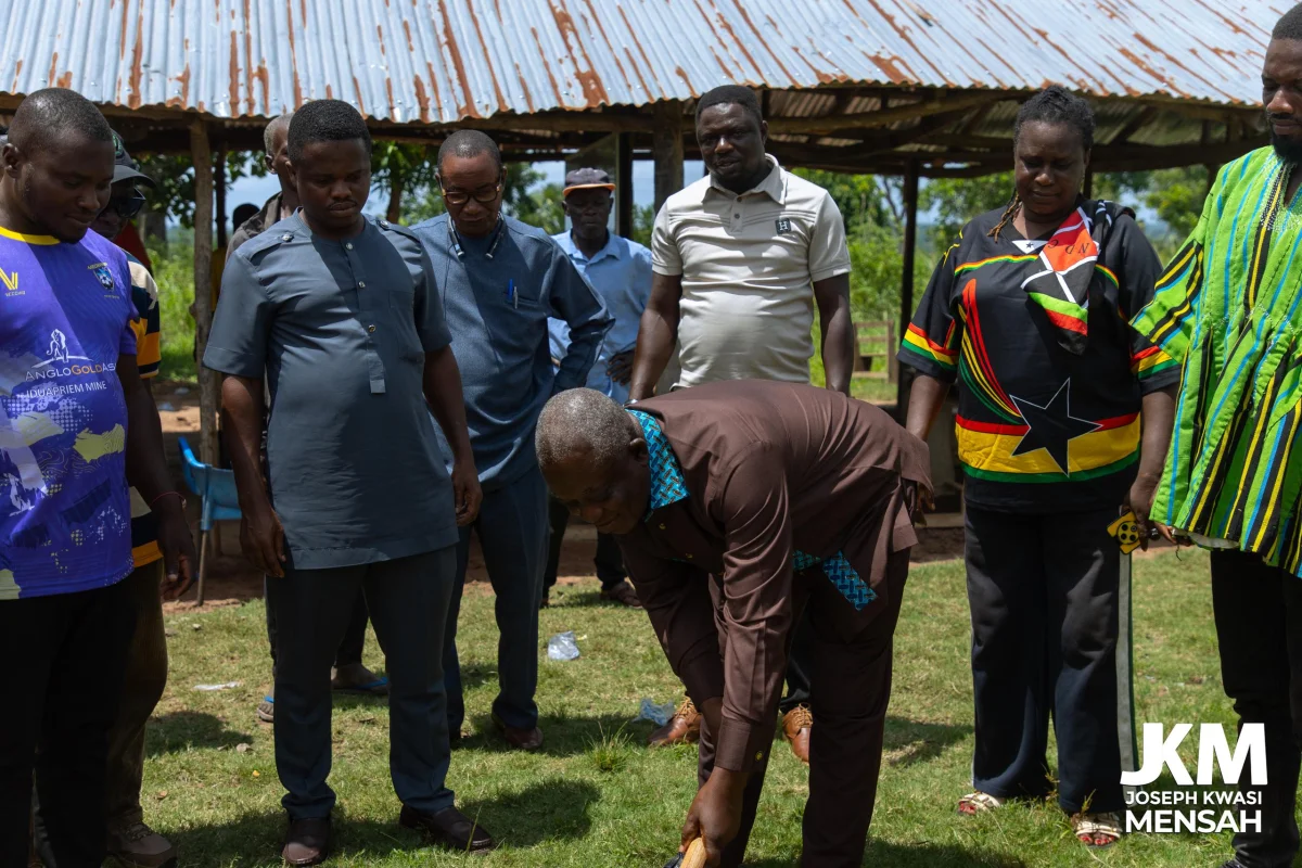 NKORANZA NORTH MP CUTS SOD FOR 3-UNIT CLASSROOM BLOCK AT ALATALINE