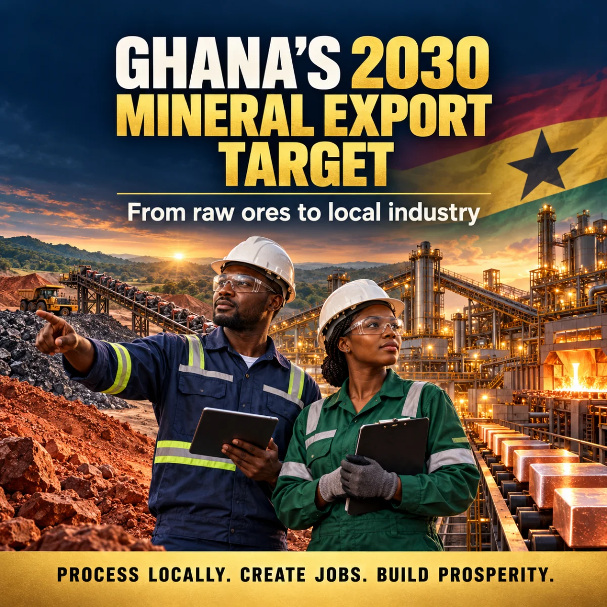 Ghana to Phase Out Unprocessed Mineral Ore Exports by 2030 to Drive Industrial Growth