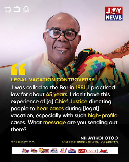 NII AYIKOI OTOO AT 45 YEARS AT THE BAR: CELEBRATING A LEGAL ICON, STATESMAN AND MASTER STRATEGIST