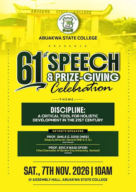 Abuakwa State College To Hold 61st Speech And Prize-Giving Day On November 7